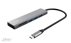 TRUST 24191 FAST USB-C HUB & CARD READER (USB ÇOĞALTICI +KART OKUYUCU)