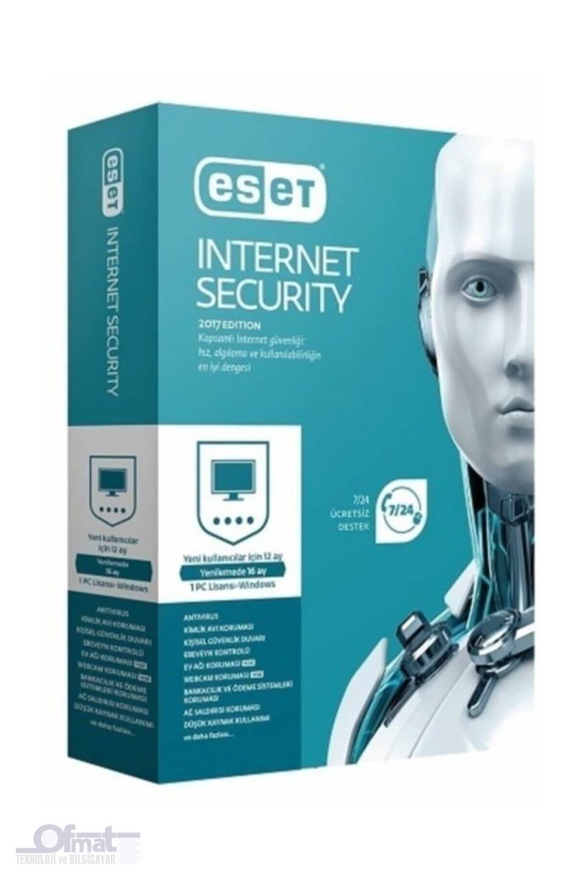 NOD32 ESET INTERNET SECURITY 1 KULLANICI V10 -1 YIL