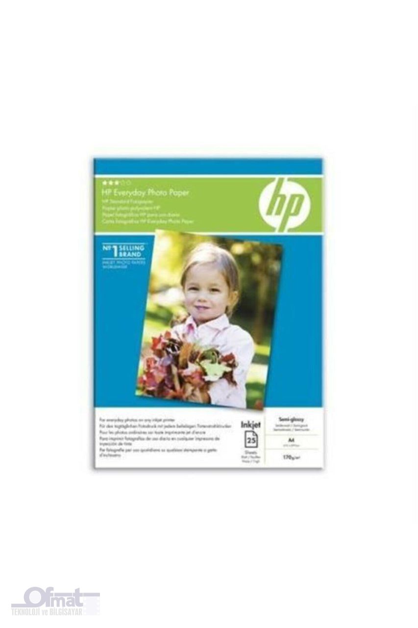 HP Q5451A A4 25'Lİ 170Gr YARI PARLAK FOTOĞRAF KAĞIDI