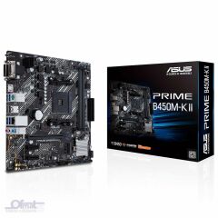ASUS PRIME B450M-K II AMD B450 AM4 DDR4 4400 HDMI DVI VGA M2 USB3.2 mATX BIOS Flashback