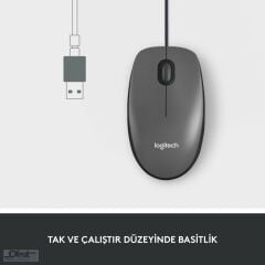 LOGITECH M90 USB OPTİK KABLOLU MOUSE