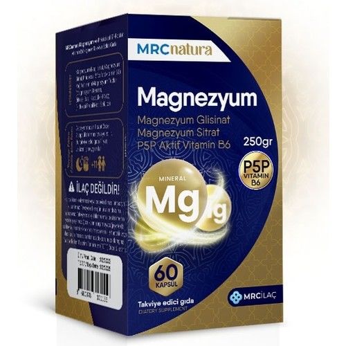 Mrc Natura Magnezyum 250mg Bisglisinat & Sitrat & P5p Vitamin B6 60 Kapsül