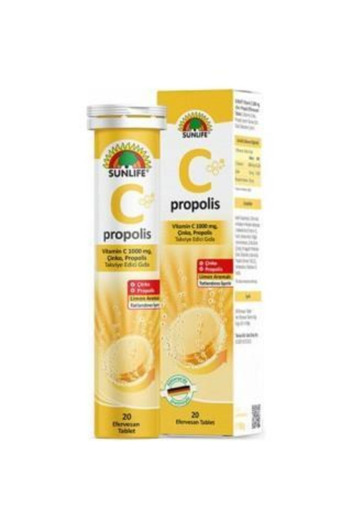 SUNLIFE Vitamin C+propolis 20 Efervesan Tablet