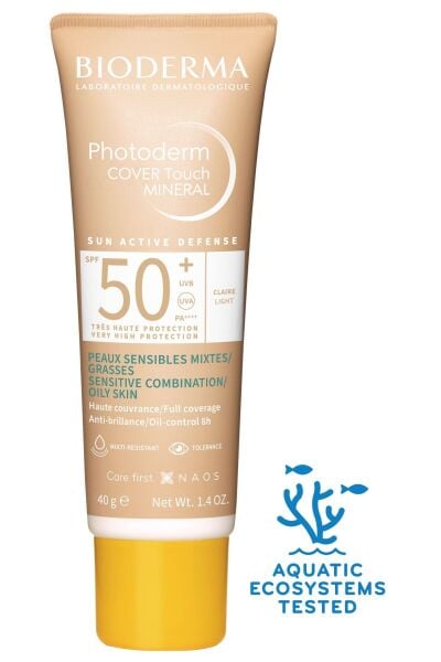 Photoderm Cover Touch Spf50+ Light Karma Yağlı Ciltler Kapatıcı Etkili Renkli Güneş Kremi 40 Ml