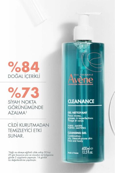 Cleanance Yağlı Ve Akneye Eğilimli Ciltler İçin Matlaştırıcı Temizleme Jeli 400 ml