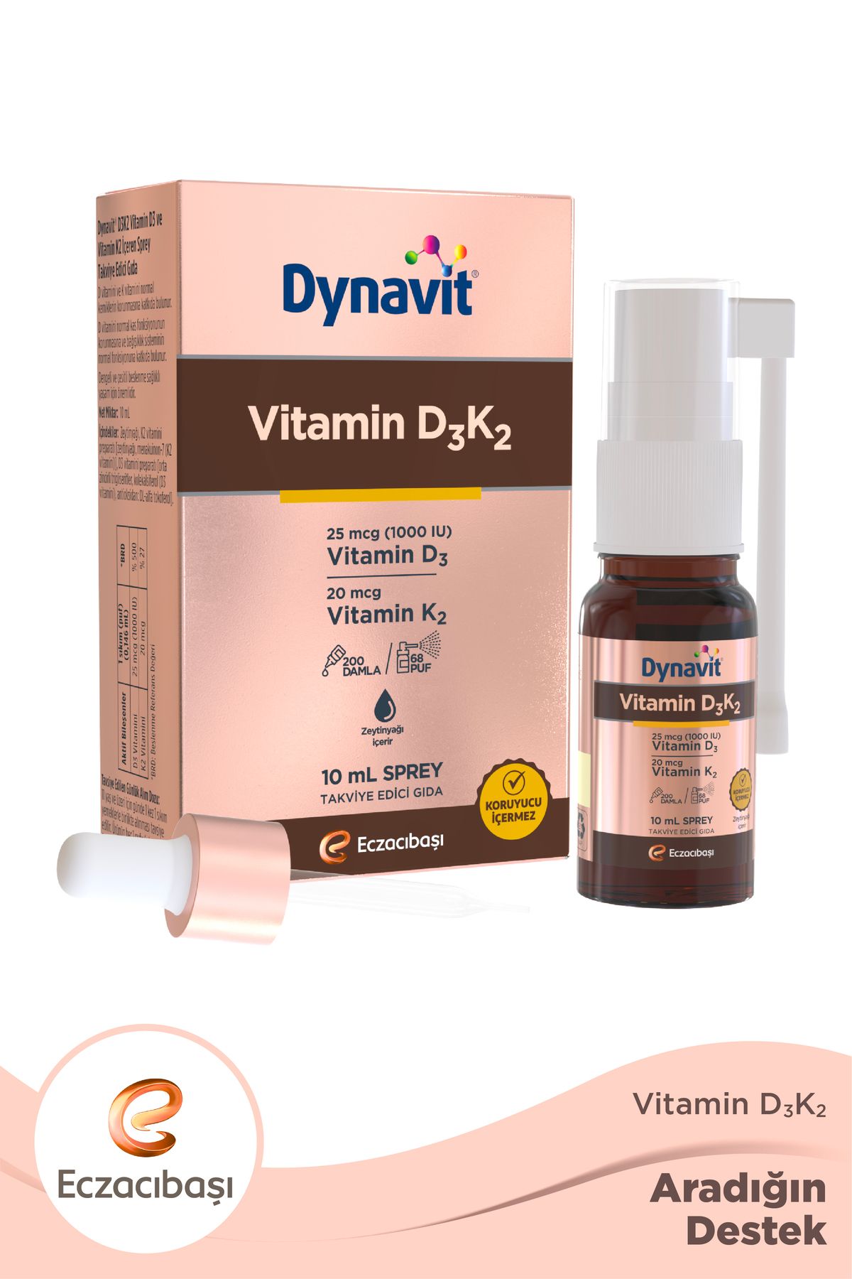 Vitamin D3k2 Sprey 10 Ml