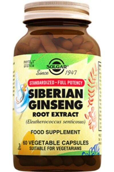 Solgar Siberian Ginseng Root Extract 60 Kapsül