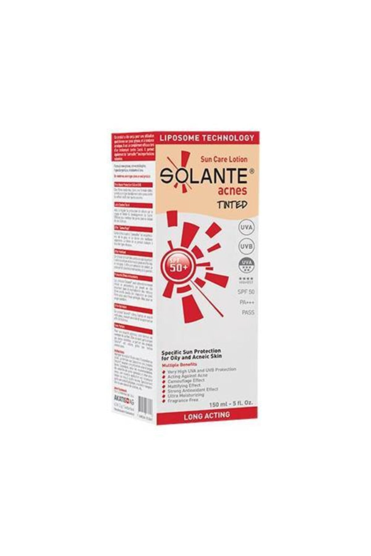 SOLANTE Acnes Tinted Spf50 150 ml