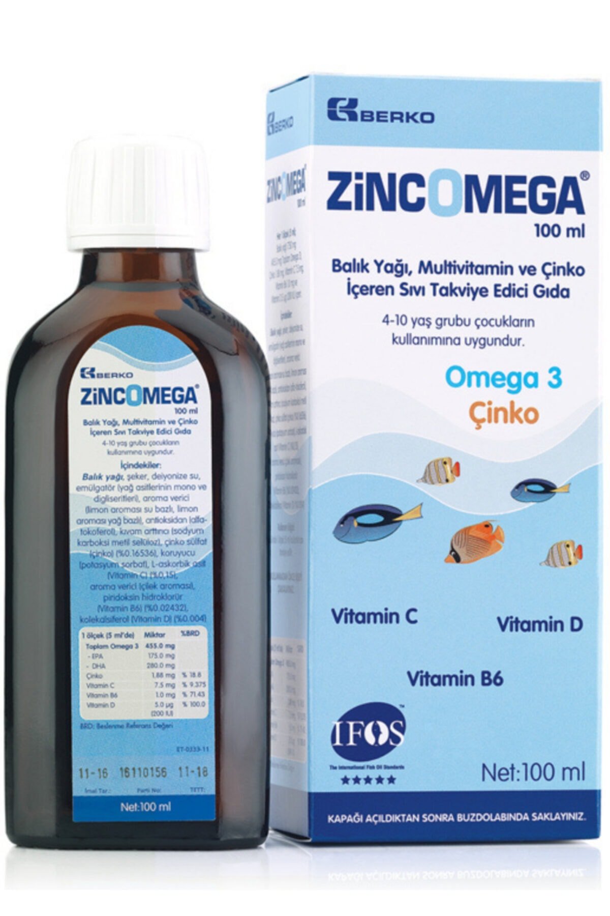 ZINCOMEGA Balık Yağı 100 ml