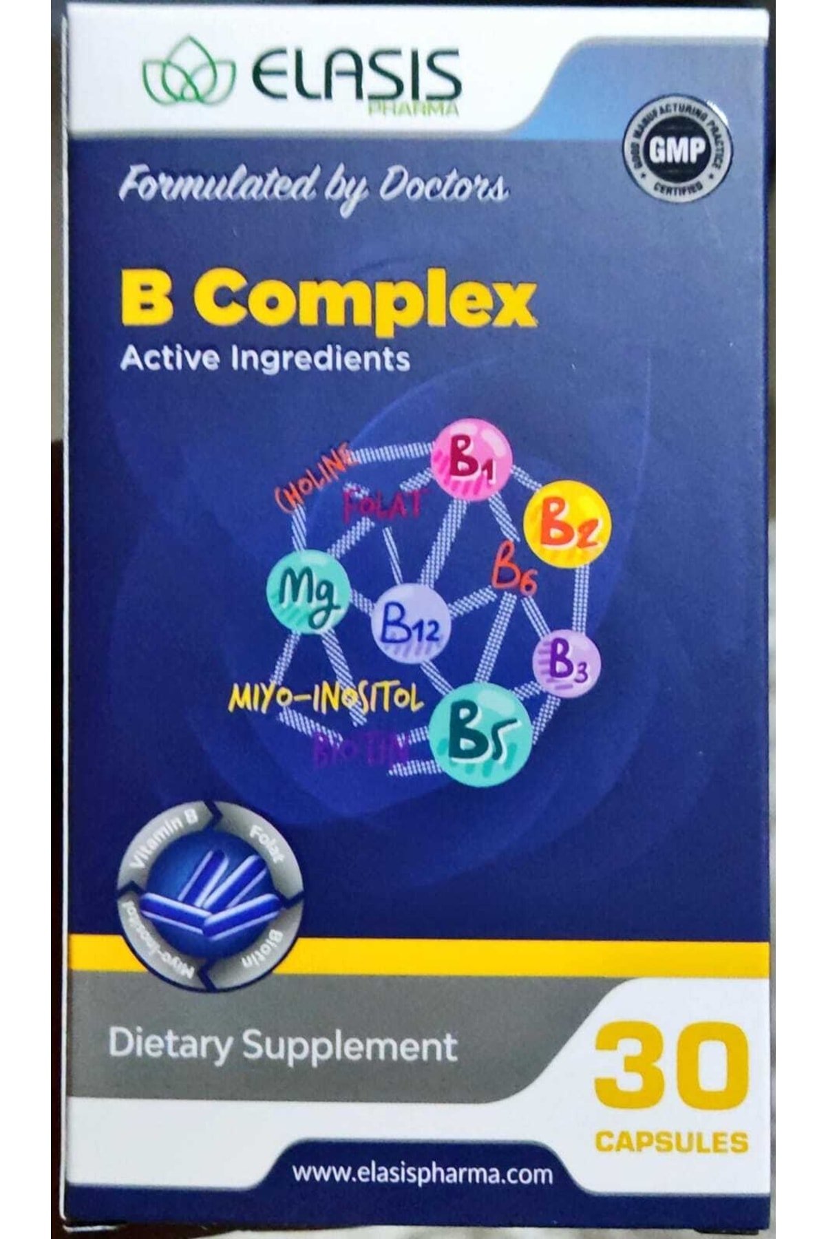 ELASİS PHARMA Elasis ( Vitamin B Kompleks ) B Complex 30 Kapsül