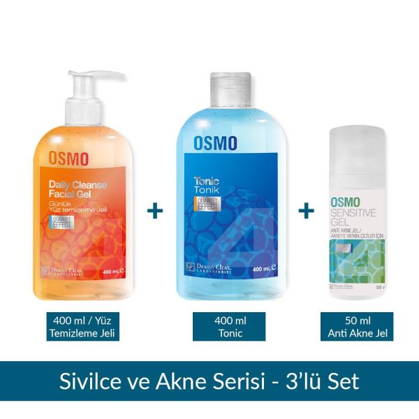 DERMO CLEAN OSMO SİVİLCE VE AKNE SERİSİ 3'LÜ SET