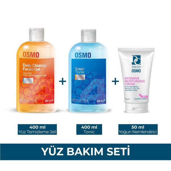 OSMO - DAİLY CLEANSE FACİAL GEL - OSMO TONIC - OSMO PLUS YOĞUN NEMLENDİRİCİ KREM