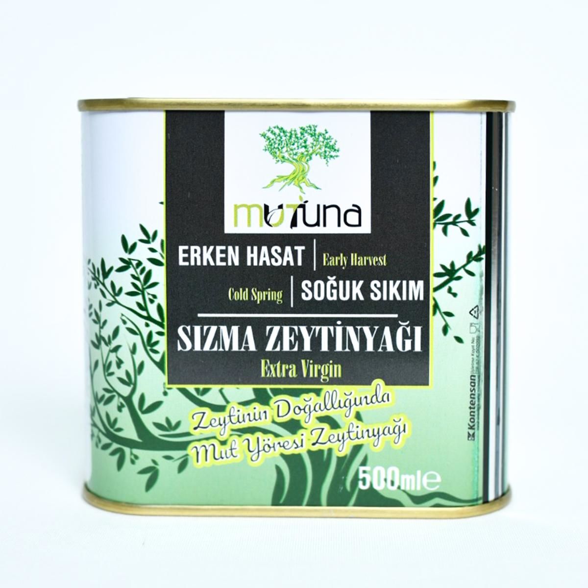 Erken Hasat Soğuk Sıkım Mut Zeytinyağı (500 Ml )