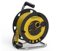 Stanley Profesyonel Makaralı Kablo ST-P Serisi Termikli IP44 4 Kapaklı Soketli 50 Metre 3x1,5 mm