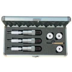 Asimeto İki ve Üç Nokta Temaslı Mekanik İç Çap Mikrometre Seti 20-50x0,01 mm