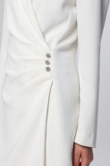LUNA Özel Tasarım Astarlı Ceket Elbise-Ekru
