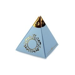 Mavi Altın Piramit Kutu