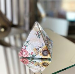 Ayçiçeği Gümüş Piramit Kutu