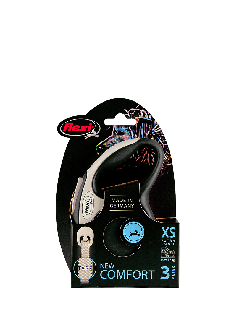 Flexi New Comfort 3 Metre Şerit XS Siyah
