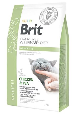 Brit Veterinary Diet Diabetes Diyabet Hastalığı olan Kediler için Tahılsız Kedi Maması 2 Kg