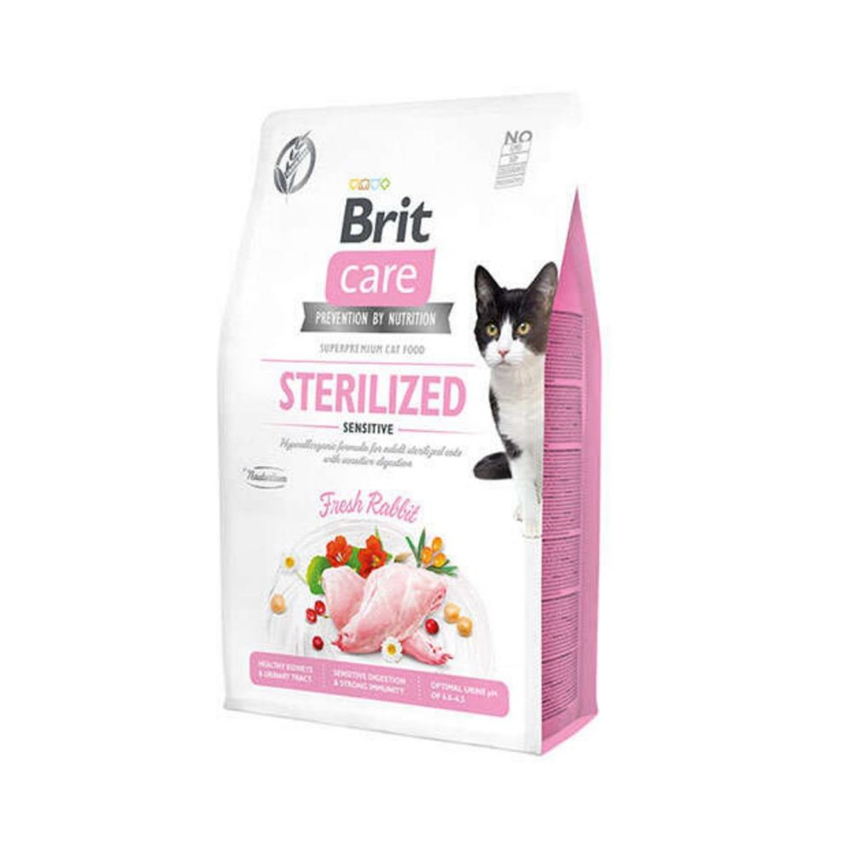 Brit Care Sindirim Sistemi Destekleyici Tavşan Etli Tahılsız Kısırlaştırılmış Kedi Maması 2kg