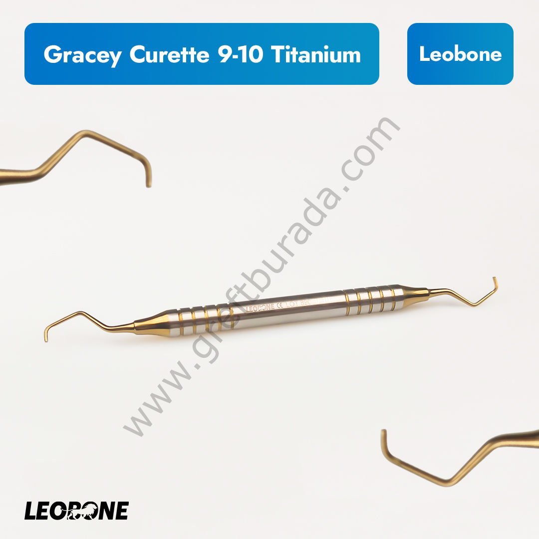 Titanyum İmplant Temizleme Küreti/Gracey Curette 9-10