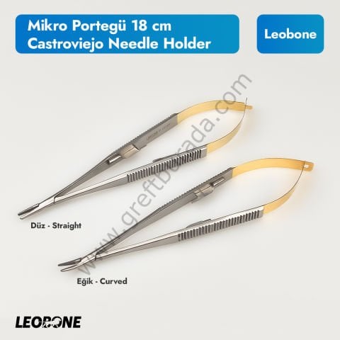 Micro Needle Holder/Mikro Portegü-Castroviejo 18 cm