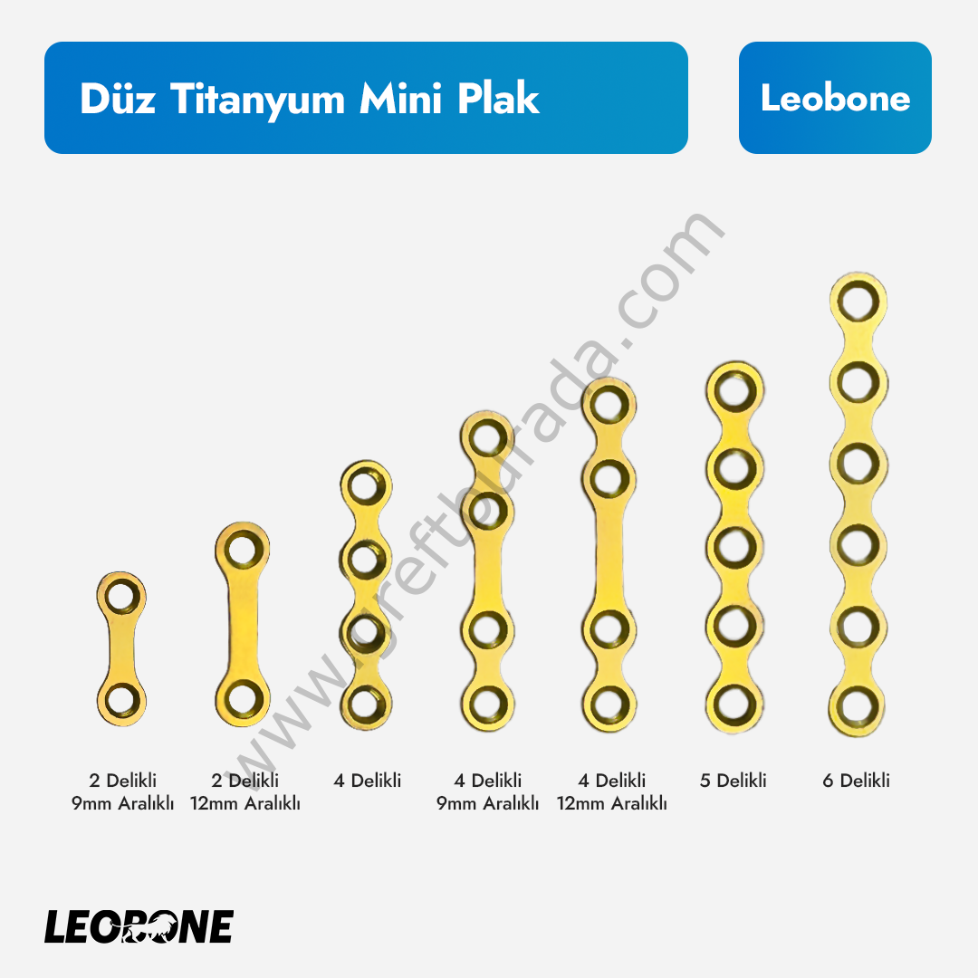 Düz Titanyum Mini Plak