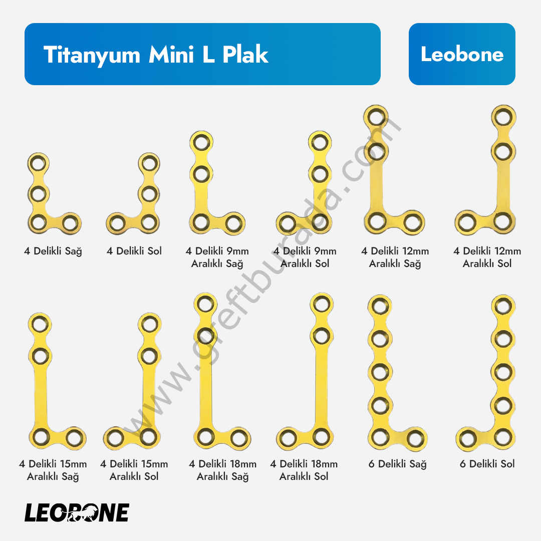 Titanyum Mini L Plak