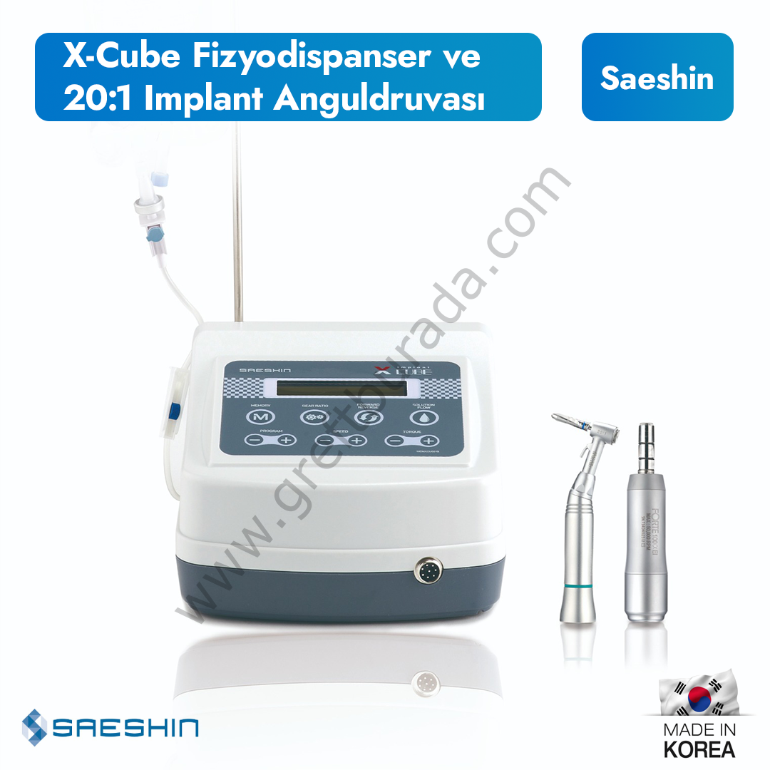 Saeshin X-Cube Implant Motorised Physiodispenser + 20:1 Implant Handpiece