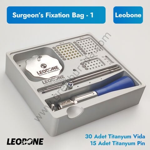 Surgeon Fixation Bag-1 Titanyum Mikro Vida ve Membran Sabitleme Pin Seti