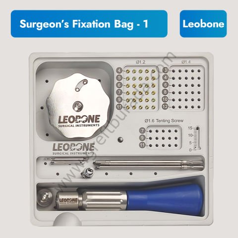 Surgeon Fixation Bag-1 Titanyum Mikro Vida ve Membran Sabitleme Pin Seti