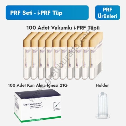 Prf Seti (100 adet i-PRF tüp+100 adet iğne+holder)