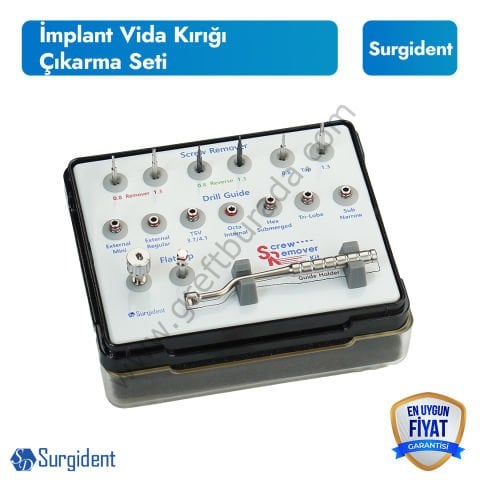 İmplant Vida Kırığı Çıkarma Seti⎟Surgident Broken Screw Remover Kit