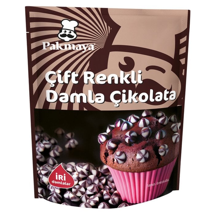 Pakmaya Damla Çikolata 70Gr Çift Renkli