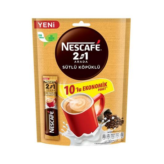 Nescafe 2Si1 Arada 10'Lu (10X10Gr) Sütlü Köpüklü