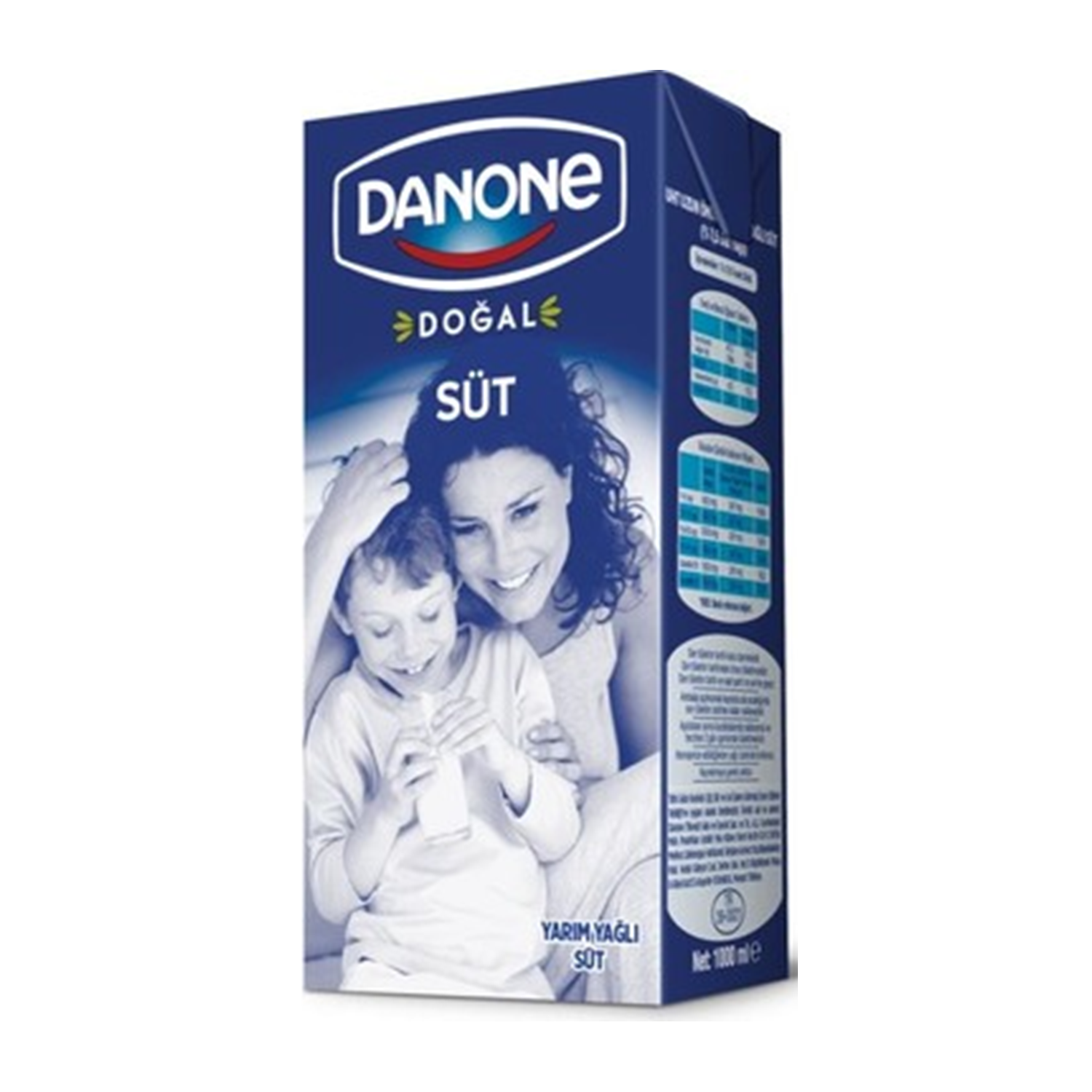 Danone Doğal Süt Yarım Yağlı 1LT