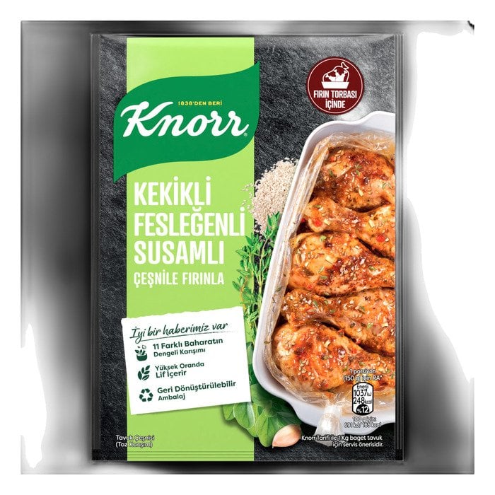 Knorr Çeşnili Fırında 29Gr Kekikli Fesleğenli Susamlı