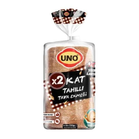 Uno Tava Ekmeği 470Gr X2 Kat Tahıllı