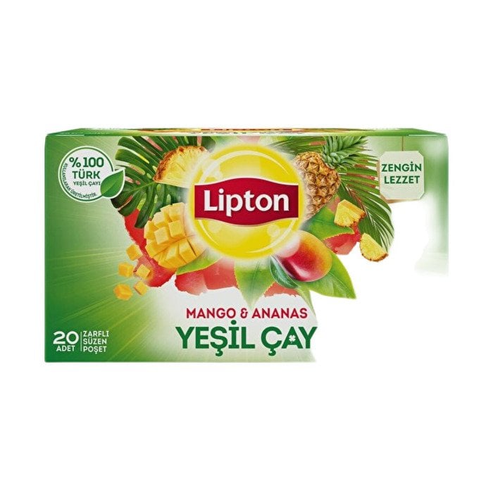 Lipton Yeşil Çay 20'Li (30Gr) Mango & Ananas