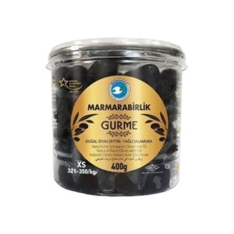 Marmarabirlik Gurme Siyah Zeytin 400Gr (Xs)  Kb.321-350