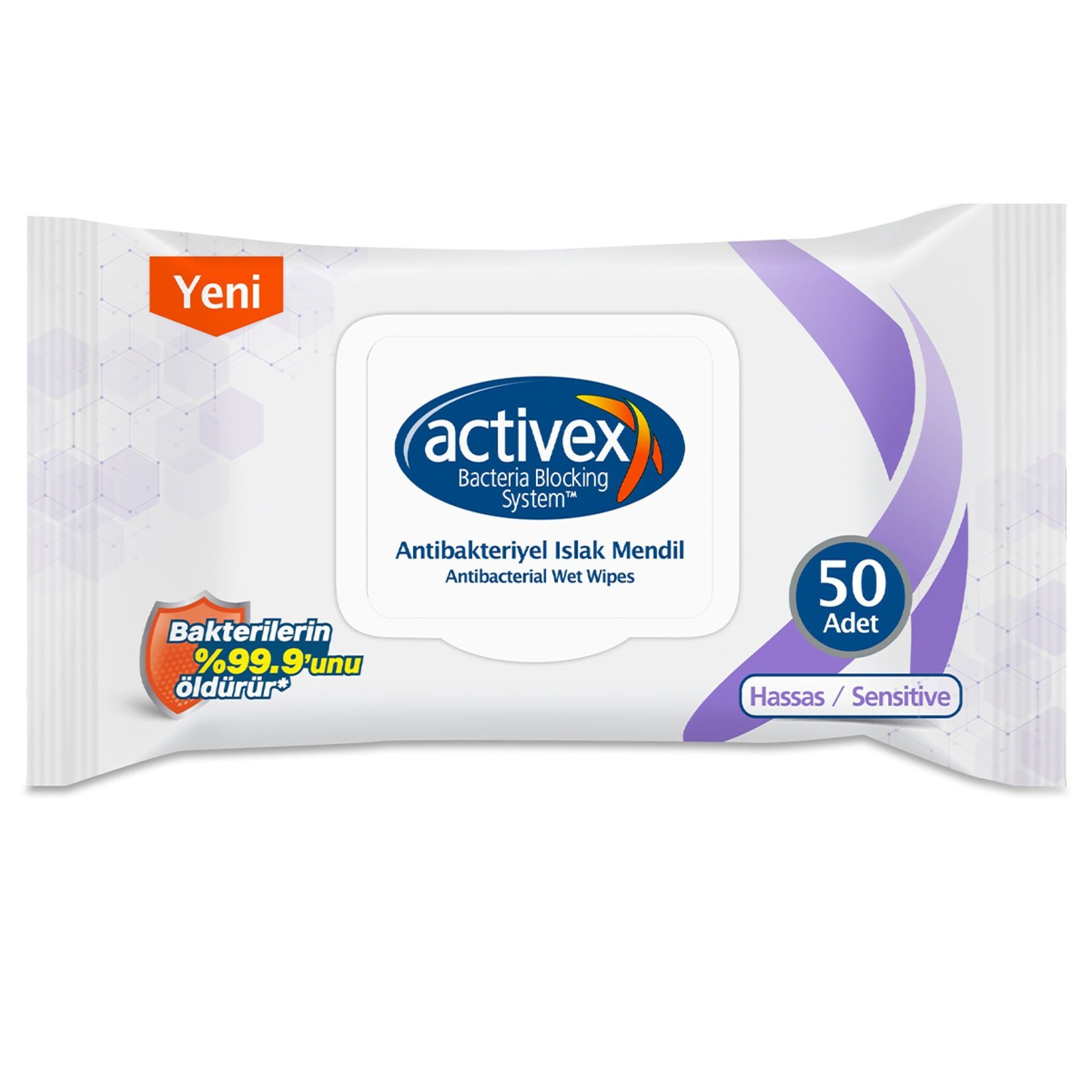 Activex Antibakteriyel Islak Mendil 50 Adet