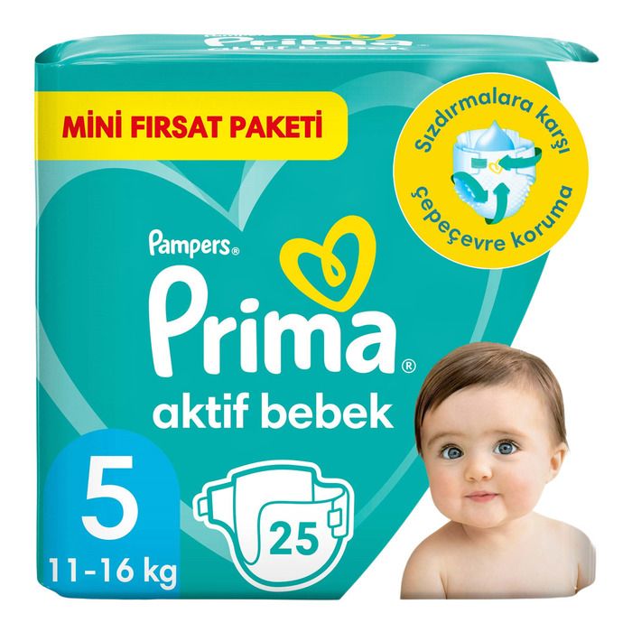 Prima Aktif Bebek Standart Paket 5 Beden 25'Li