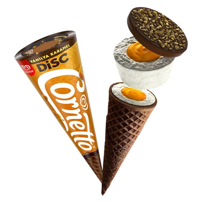 Algida Cornetto Dısk Van-Karamel 130Ml