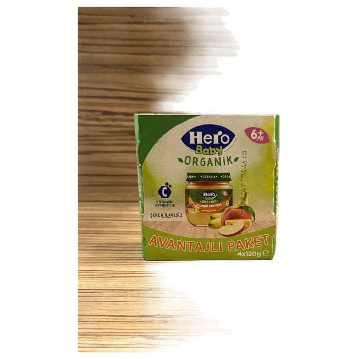 Hero Baby Organik 120Gr*4 karışık Meyveli