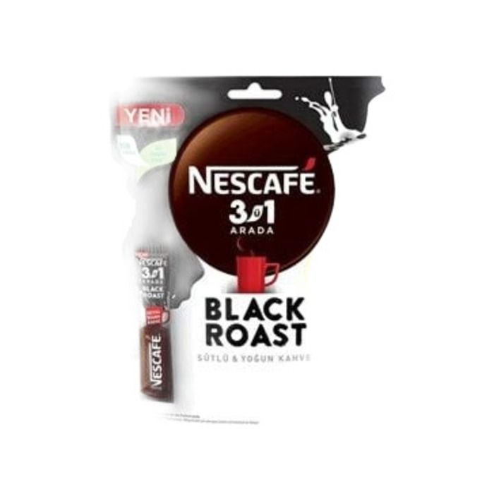 Nescafe 3Ü1 Arada 10'Lu Paket Black Roast