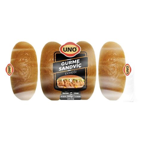 Uno Gurme Sandviç Ekmeği 300Gr (4'Lü)