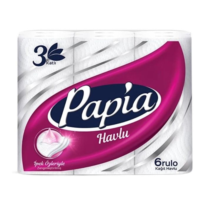 Papia Havlu 6'Lı (İpek Serisi)