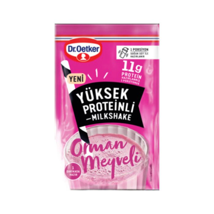 Dr.Oetker Yüksek Proteinli Milkshake 15Gr Orman Meyveli