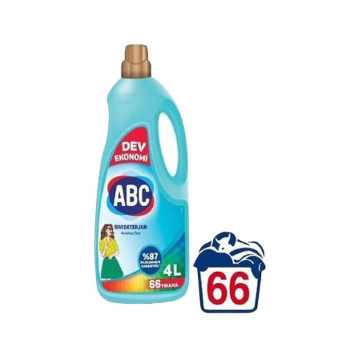 Abc Sıvı Deterjan 4000 Ml Renkliler 66 Yıkama